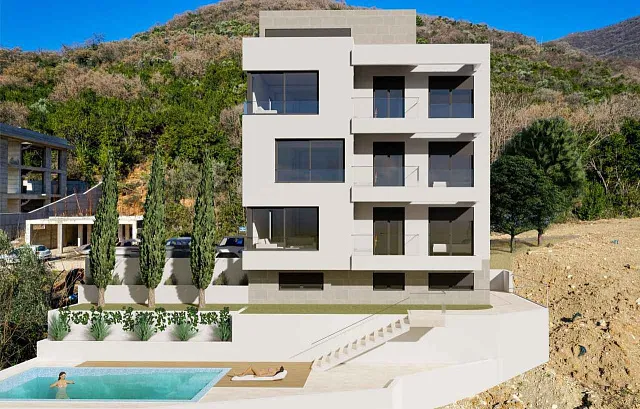 Land plot with a residential building with 8 apartments and a swimming pool in Donja Lastva — photo 13